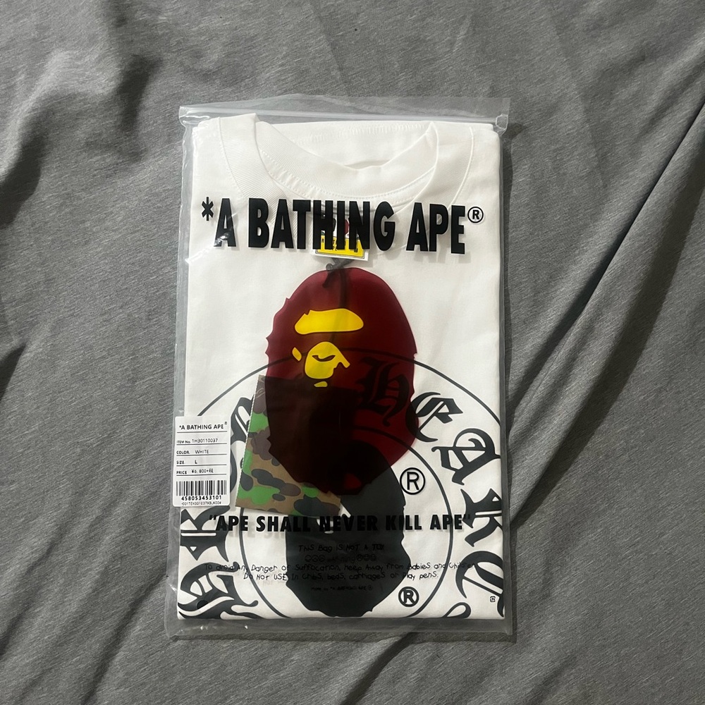 Bape White Tee